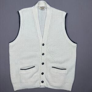 Vintage 1960’s Orlon Campus Sweater Vest Mens Large Preppy Academia
